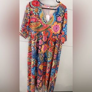 Super vibrant Moomoo style dress